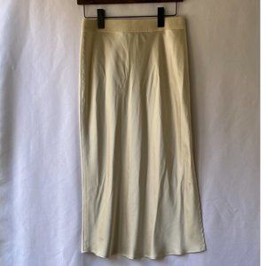 Theory Pull-On Silk Slip Midi Skirt